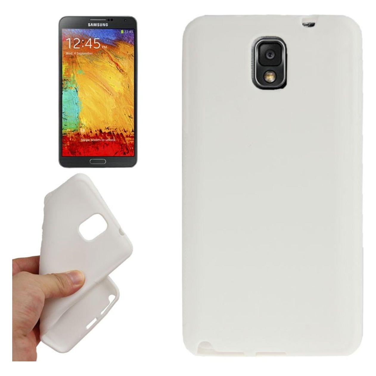 Bild von König Design Handyhülle TPU Schutzhülle für Samsung Galaxy Note 3 / N9000 weiss (Samsung Galaxy Note 3), Smartphone Hülle, Weiss