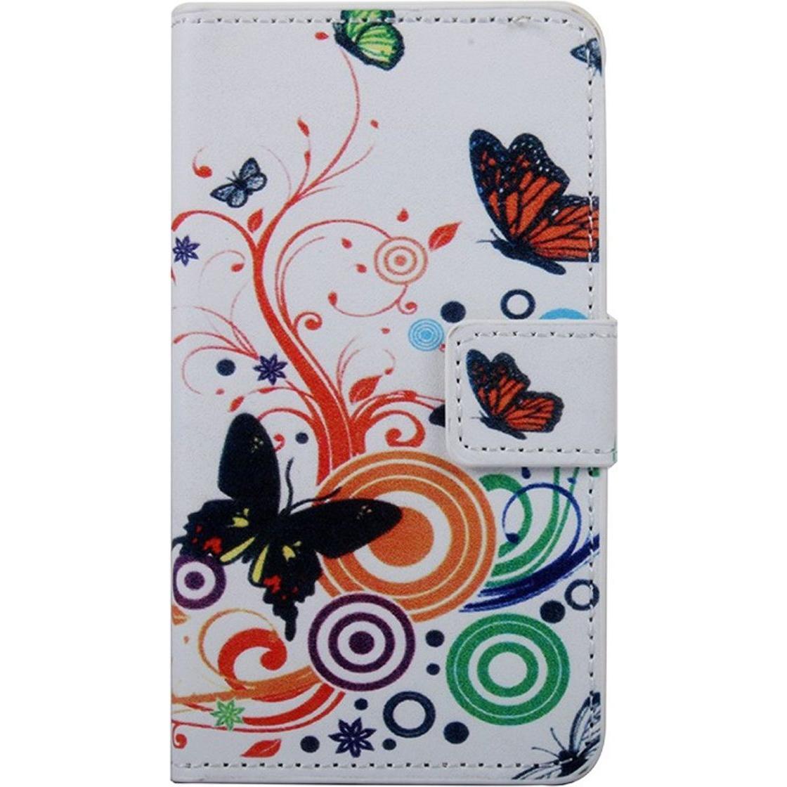 Bild von König Design Handy Hülle Schutz Case Cover Wallet für Microsoft Lumia 850 Schmetterlinge Bunt (Microsoft Lumia 850), Smartphone Hülle, Mehrfarbig