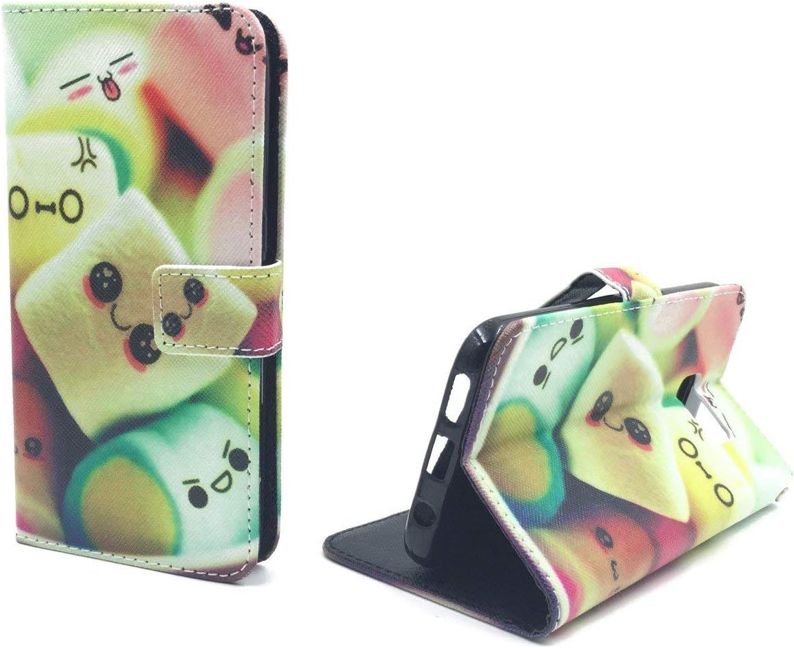 Bild von König Design Handyhülle Kompatibel mit Samsung Galaxy S7 Edge Handytasche Schutzhülle Tasche Flip Case mit Kreditkartenfächern - Marshmallows