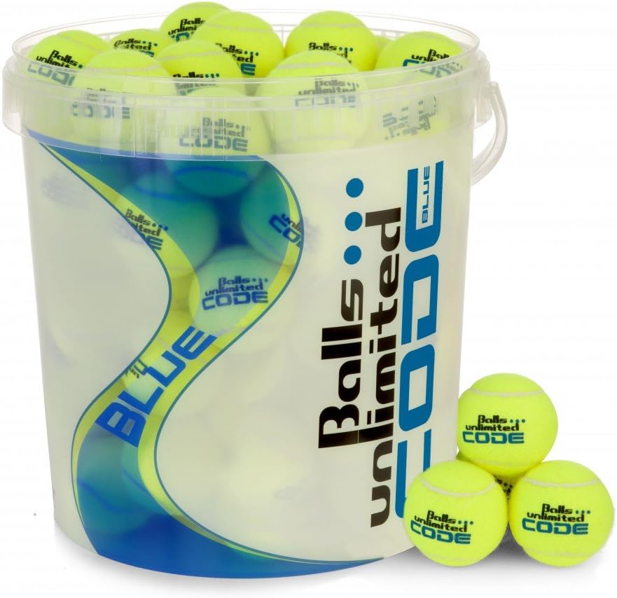 Bild von Balls ... unlimited Balleimer Code Blue mit Deckel und Henkel für 60 Tennisbälle