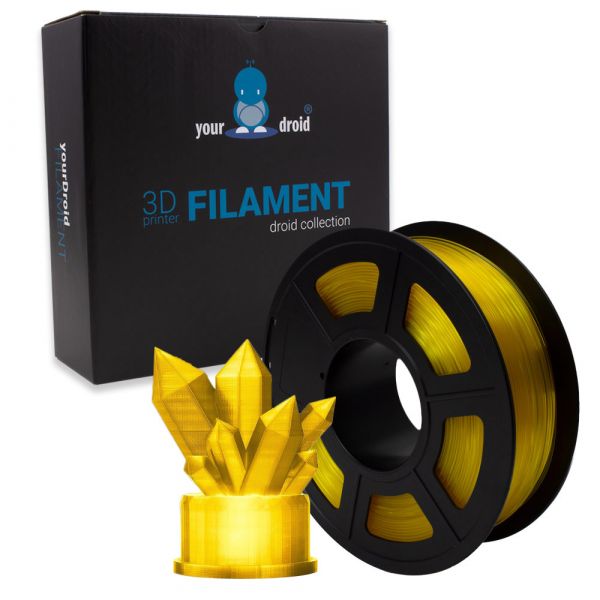 Bild von yourDroid PLA Filament Transparent Gelb 1.75mm 1kg