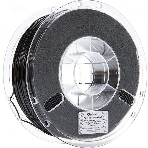 Bild von Polymaker PolyFlex TPU-95A High Speed Schwarz 1.75mm 1kg