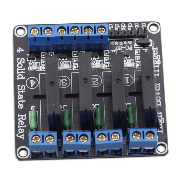 Bild von 4 Kanal Solid State Relais SSR Modul 5V/230VAC High Level Trigger
