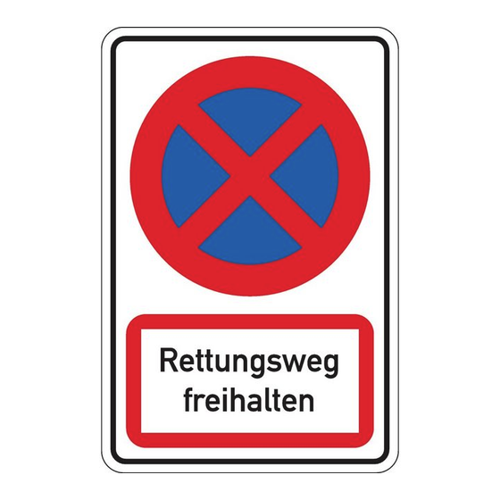 Bild von König Werbeanlagen Hinweisschild Parkverbot - Rettungsweg freihalten