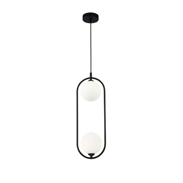 Bild von MAYTONI DECORATIVE LIGHTING Moderne feine Pendelleuchte, Gestell aus schwarzem Metall, schwarzes Kabel 2 x G9 exkl. 25W für Küche, Café, Restaurant, Esszimmer, Wohnzimmer
