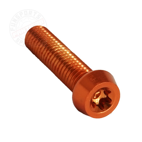 Bild von F26 Aluminium M5 Torx T25 Schraube 7075 DIN 912 (orange, 25 Millimeter)