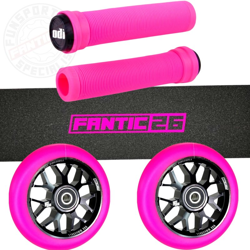 Bild von Fantic26 Stunt Scooter Ersatzteile Bundle Basic Schwaz/Pink