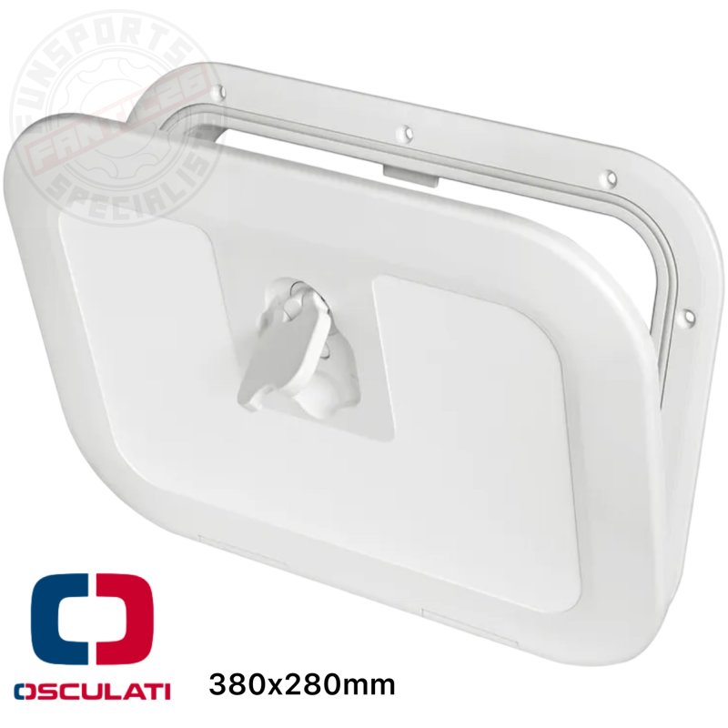 Bild von Osculati Bündige Inspektionsluke Marine Boot Schiff Camping 380x280mm weiß RAL 9001