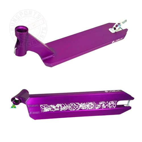 Bild von Apex Pro Stunt-Scooter Deck 580 (49cm) 5" Wide Lila Sig. Bianca Dilaworth