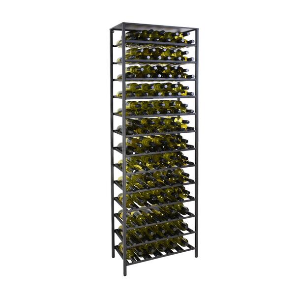 Bild von Metall-Weinregal BLACK PURE, Modell 2, schmal, schwarz pulverbeschichtet