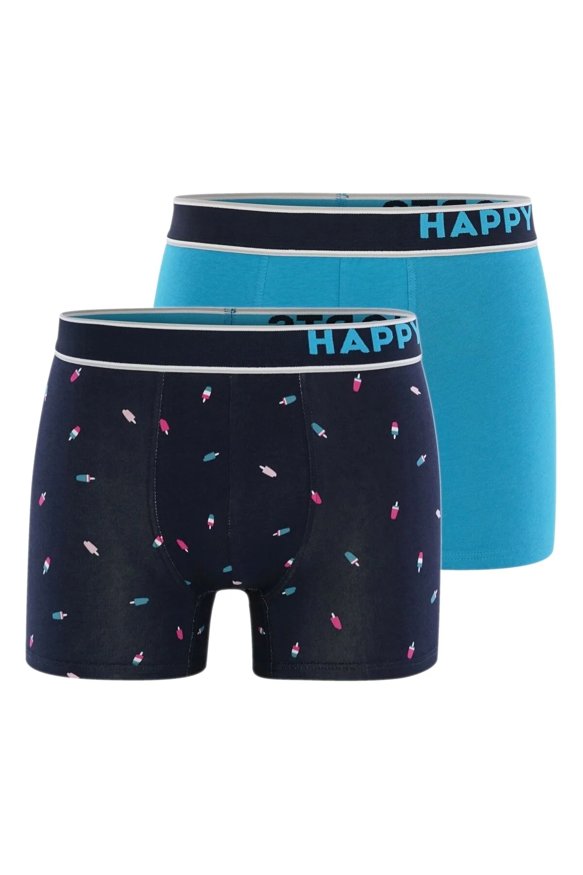 Bild von HAPPY SHORTS Boxershorts 2 Happy Shorts Pants Jersey Trunk Herren Boxershorts Boxer Popsicles - Eis am Stiel (1-St)