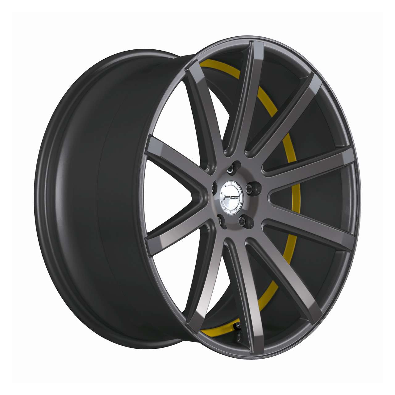 Bild von CORSPEED DEVILLE Gunmetal/ undercut Color Trim gelb 10.5Jx20 5x112 ET30