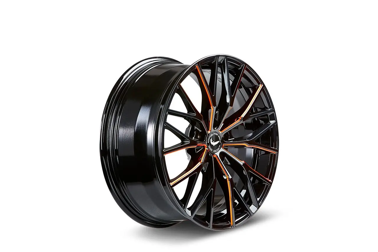 Bild von BARRACUDA PROJECT 3.0 black gloss flashorange 8.5Jx19 5x114.3 ET40