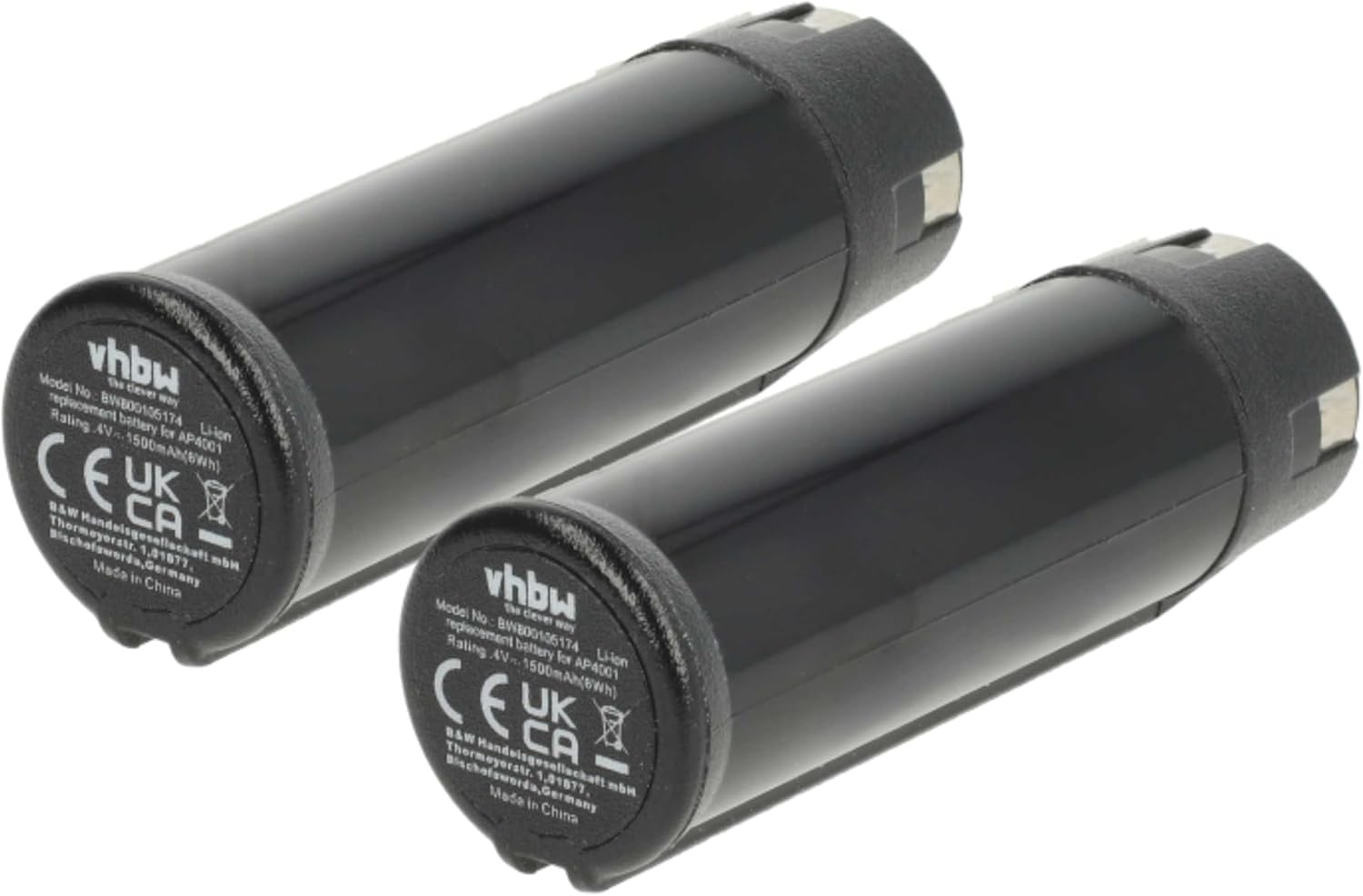 Bild von vhbw 2X Akku kompatibel mit Ryobi CSD42l, HP53LK, RGS410 Strauchschere, AP4700, AP4001, AP4302 Werkzeug (1500 mAh, Li-Ion, 4 V)