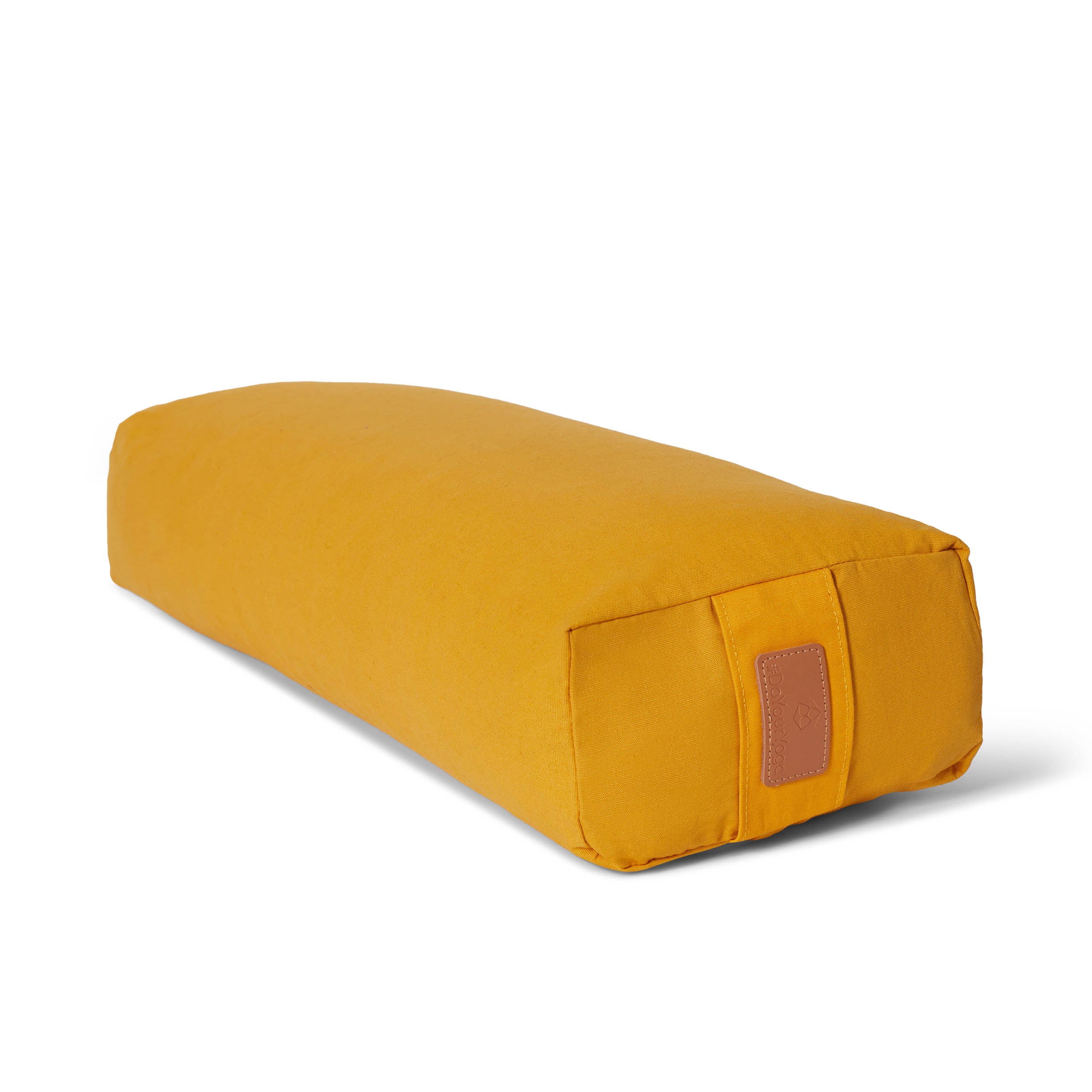 Bild von Yoga-Bolster Paravati - gefüllt mit Bio-Dinkelspelz - 67 x 22 x 13 cm - Indischgelb
