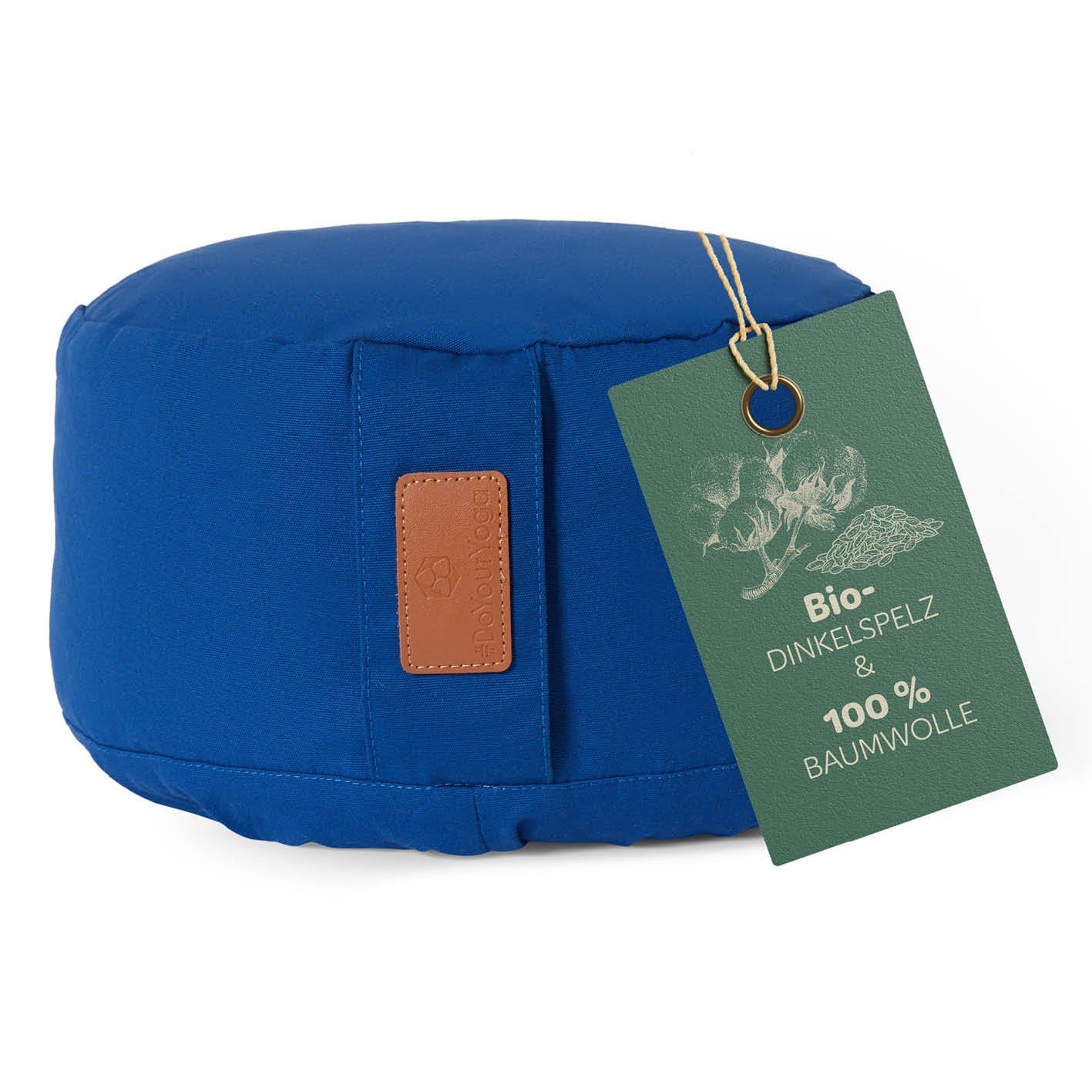 Bild von Yoga-Kissen Vishnu - gefüllt mit Bio-Dinkelspelz - Rund 30 x 30 x 15 cm - Navyblau