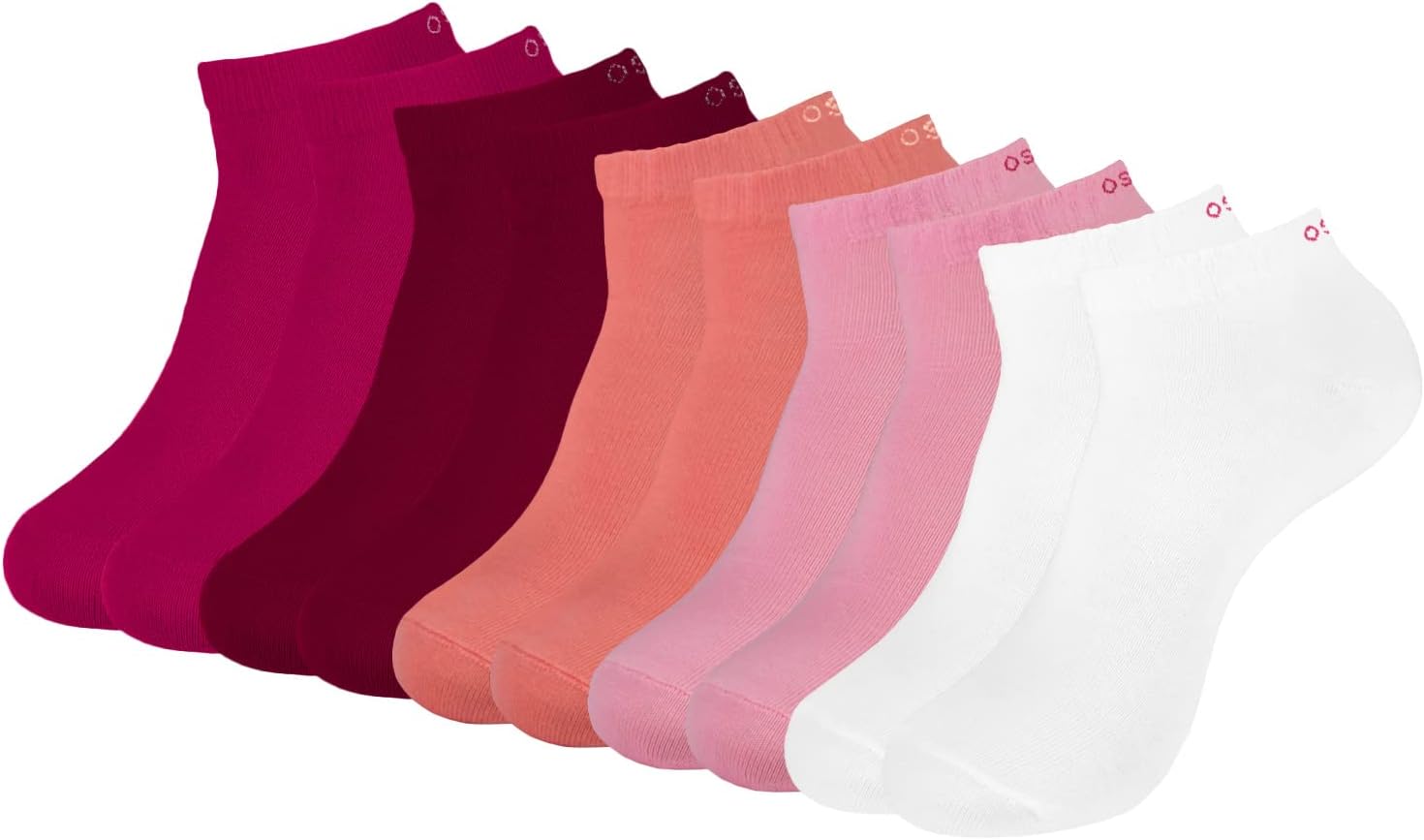 Bild von ONE STRANGE ROCK Herren Damen Sneaker Socken 5, 10, 15, 20, 30 Paar, Farbe:Pink/Rosa/Weiß - 5er Pack, Größe:39-42