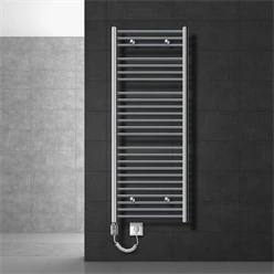 Bild von Elektrischer Badheizkörper mit Heizstab 1200W 600x1500 mm Chrome gerade mit Seitenanschluss LuxeBath