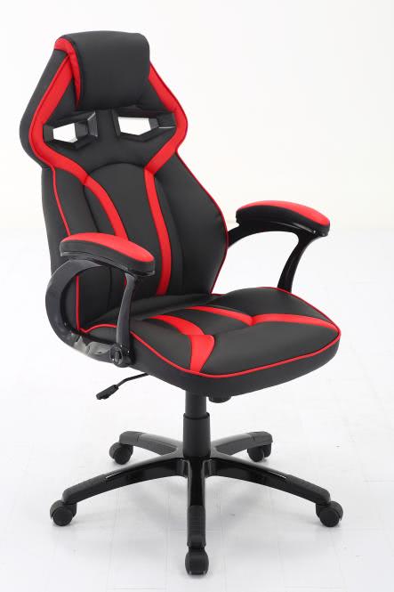 Bild von Gamer Stuhl höhenverstellbar FM-2215 von FEMO Schwarz / Rot