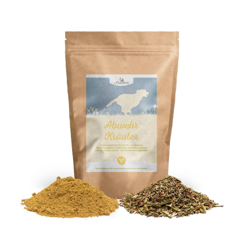 Bild von Krauterie Abwehr Kräuter für Hunde (250 g) - Pulver - Ergänzungsfuttermittel für Hunde und deren Immunsystem in Spitzenqualität, Krauterie Abwehr Kräuter für Hunde
