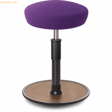 Bild von Ongo, Bürostuhl, Sitz- Stehhocker Free Regular Hutsitz Gestrick Purpur schwarz /Natur