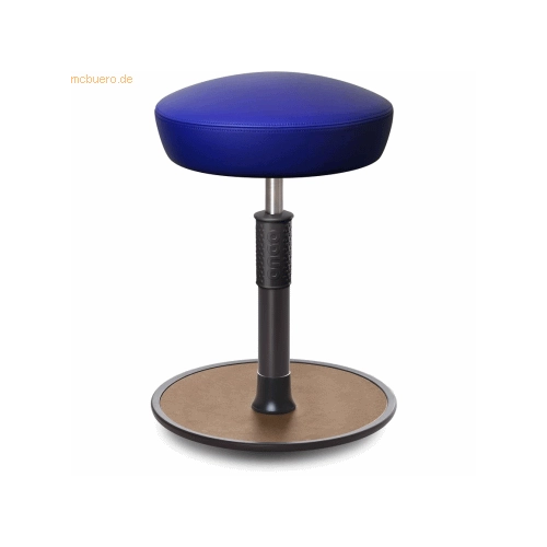 Bild von Ongo Stuhl Sitz- Stehhocker Free Regular Hutsitz Boxmark Leder blau schwarz