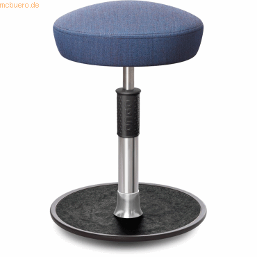 Bild von Ongo, Bürostuhl, Sitz- Stehhocker Free Regular Hutsitz kvadrat Remix Jeans chrom /schwarz