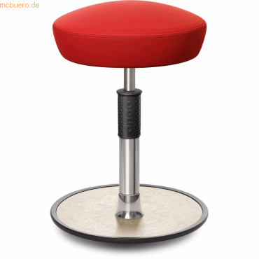 Bild von Ongo, Bürostuhl, Sitz- Stehhocker Free Regular Hutsitz skai Dynactiv M. 160 Rot chr. /creme