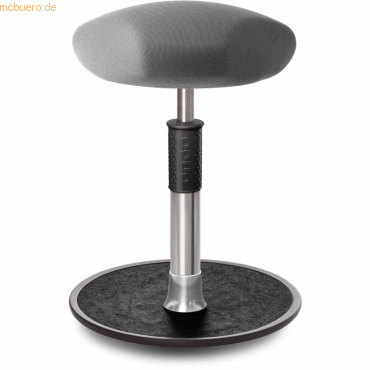Bild von Ongo, Bürostuhl, Sitz- Stehhocker Free Regular Triangel Gestrick Grau chrom /schwarz