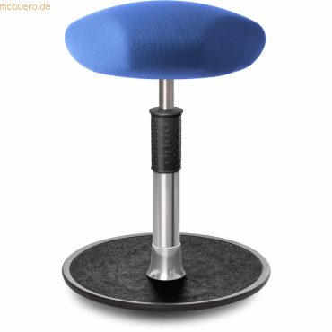 Bild von Ongo, Bürostuhl, Sitz- Stehhocker Free Regular Triangel Gestrick blau chrom /schwarz