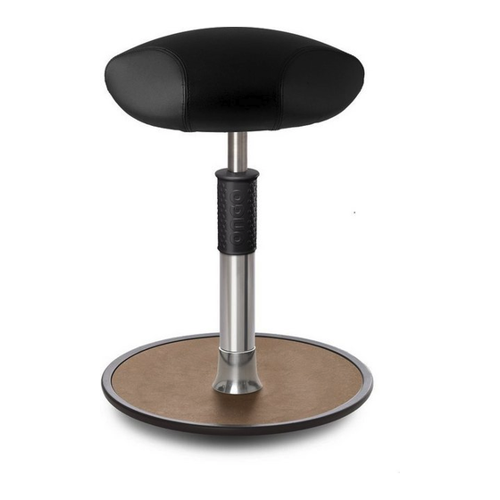 Bild von ONGO Stuhl Sitz- Stehhocker Free Regular Triangel skai Kunstleder schwarz Chrom