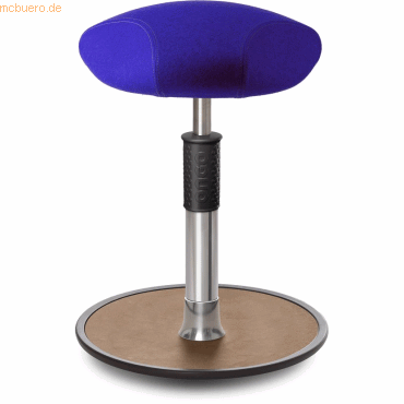 Bild von Ongo, Bürostuhl, Sitz- Stehhocker Free Regular Triangel kvadrat Divina Mel. r.blau chr. /Natur