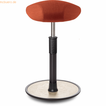 Bild von Ongo, Bürostuhl, Sitz- Stehhocker Free Tall Triangel kvadrat Remix Orange schwarz /cremeweiss
