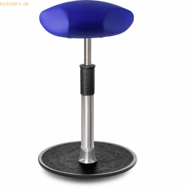 Bild von Ongo, Bürostuhl, Sitz- Stehhocker Free Tall Triangel skai Kunstleder blau chrom /schwarz