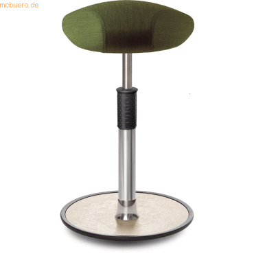 Bild von Ongo, Bürostuhl, Sitz- Stehhocker Free Tall Triangel kvadrat Remix Olive chrom /cremeweiss