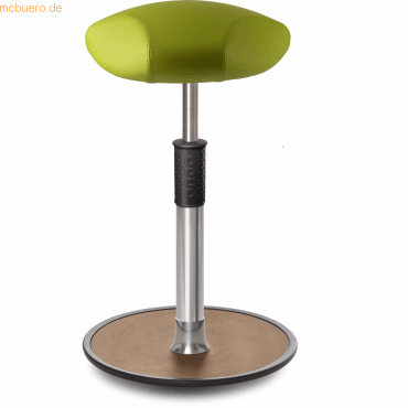 Bild von Ongo, Bürostuhl, Sitz- Stehhocker Free Tall Triangel skai Kunstleder Hellgrün Chrom /Natur