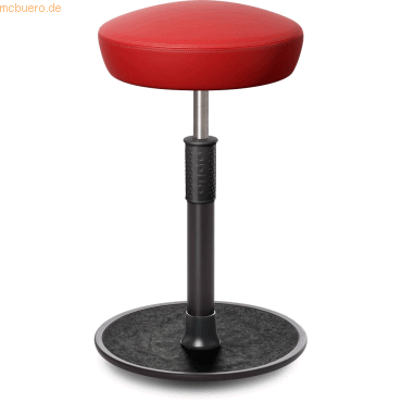 Bild von Ongo, Bürostuhl, Sitz- Stehhocker Free Tall Hutsitz skai Kunstleder Rot schwarz /schwarz