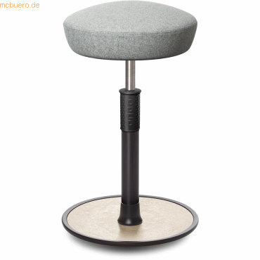 Bild von Ongo, Bürostuhl, Sitz- Stehhocker Free Tall Hutsitz kvadrat Divina Mel. h.grau schwarz /creme