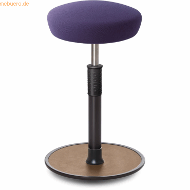 Bild von Ongo, Bürostuhl, Sitz- Stehhocker Free Tall Hutsitz Gestrick Lila schwarz /Natur