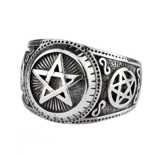 Bild von Ring 'Pentagramm' 925 Silber