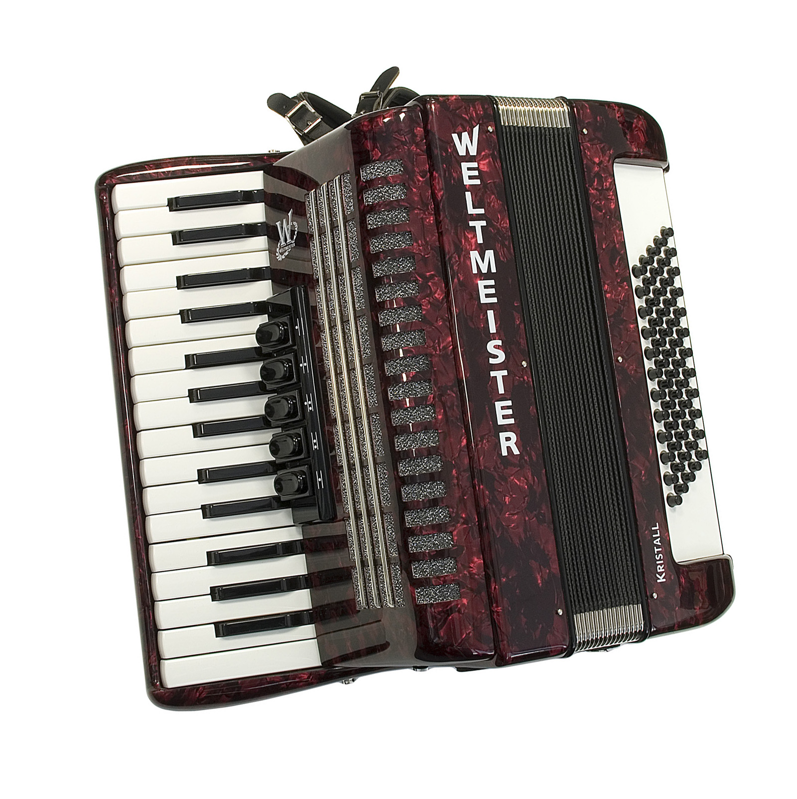 Bild von Piano Akkordeon Kristall 30/60/III/5 in rot