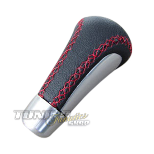 Bild von Schaltknauf Schalthebel Knauf Edition Leder Alu Rot für viele Fahrzeuge