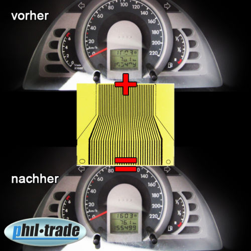 Bild von Pixel Reparatur Tacho Multifunktions Display Kontaktfolie Flexband für VW Fox