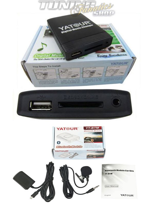 Bild von Bluetooth USB MP3 Wechsler CD AUX Quadlock für Ford Radio 5000C 6000 CD 6006 CDC