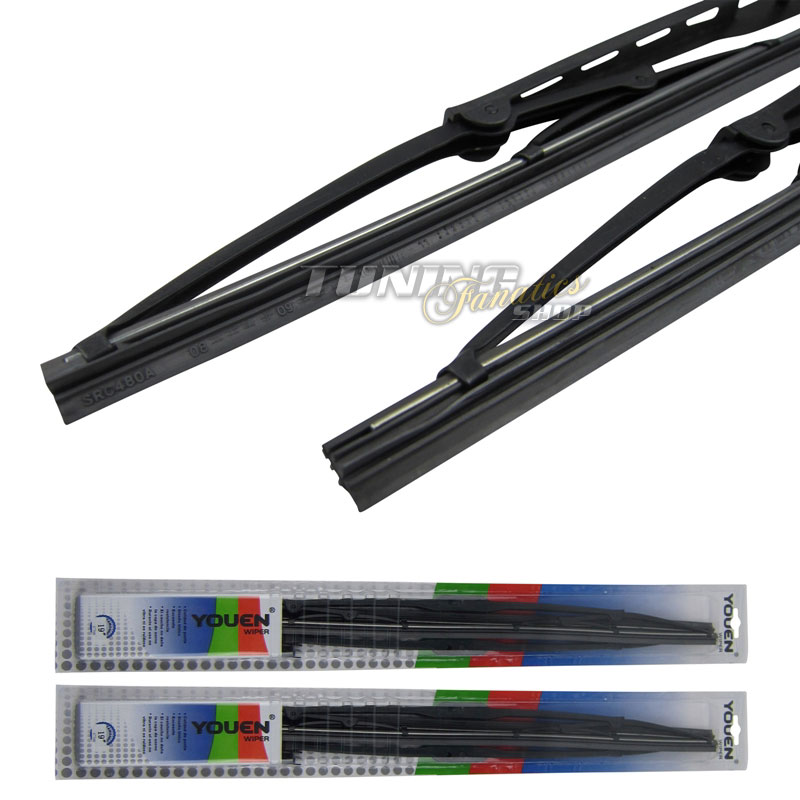 Bild von 2x Premium CLASSIC Scheibenwischer Wischer Gummi Metallbügel SET in 475/430mm