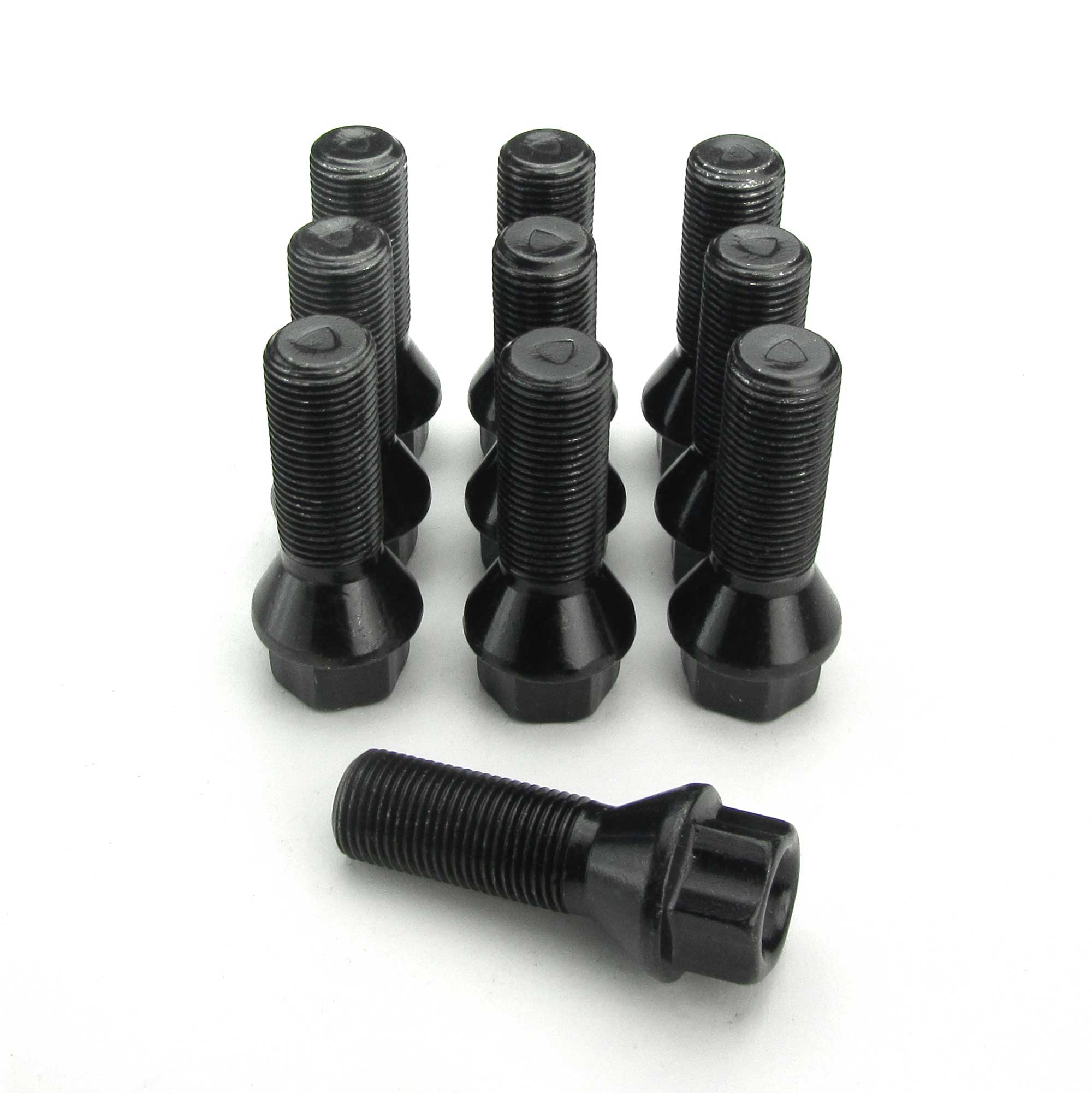 Bild von 10x Radbolzen Radschrauben Spurverbreiterung Alufelgen Kegelbund M14 x 1,25 50mm