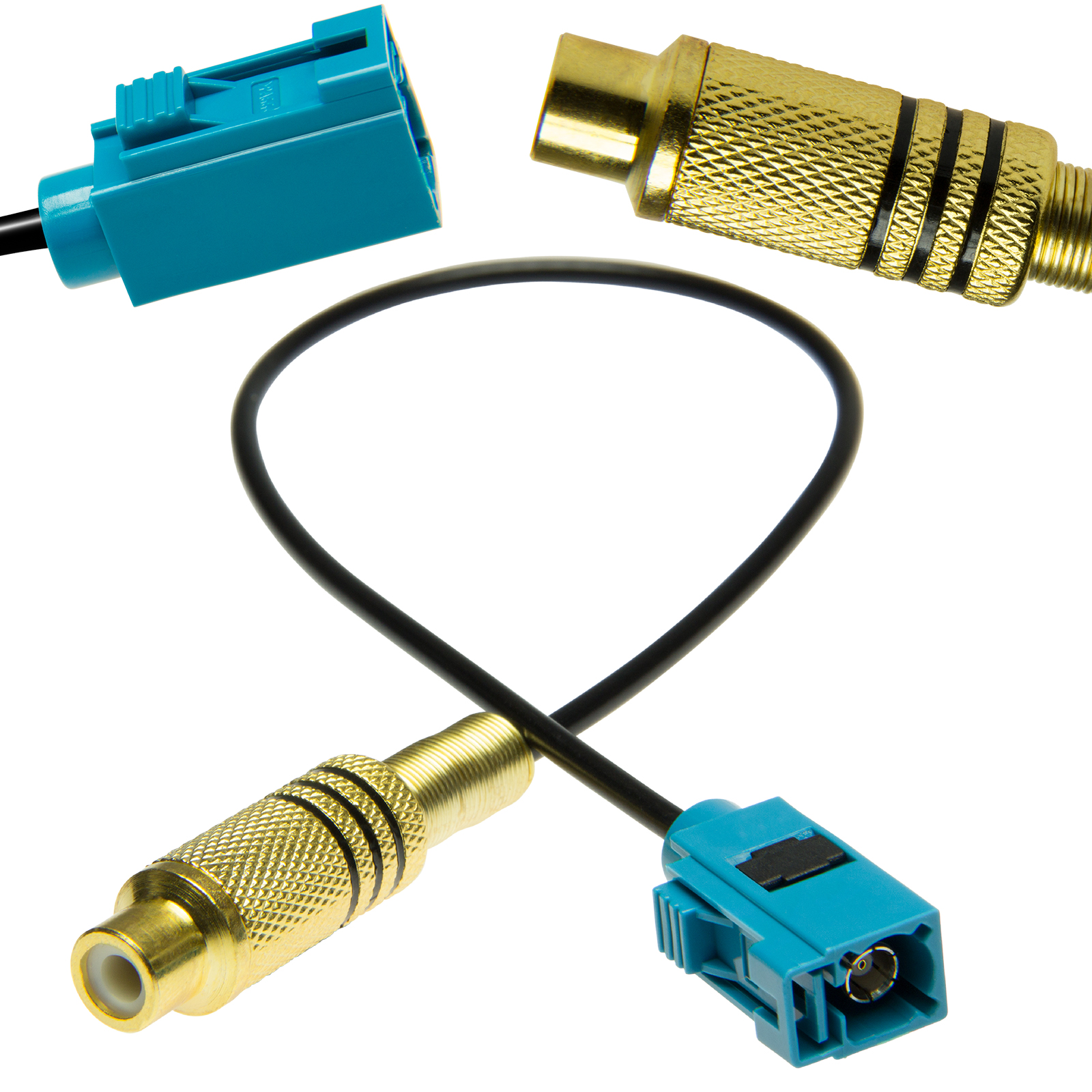 Bild von Cinch Fakra Adapter RCA Video Rückfahrkamera für Ford Blaupunkt Werksradios