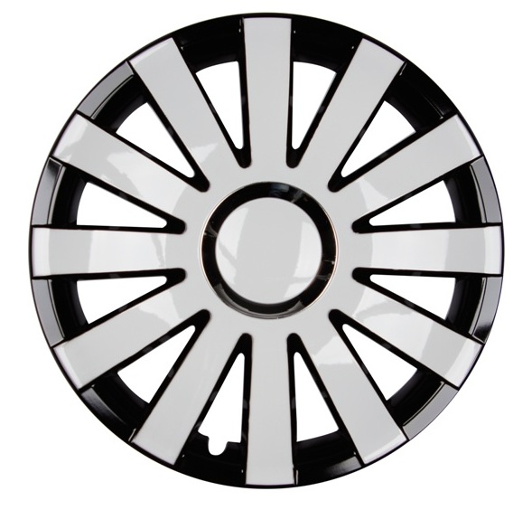 Bild von 4x PREMIUM Radkappen Radzierblenden Modell: Onyx in Schwarz-Weiß
