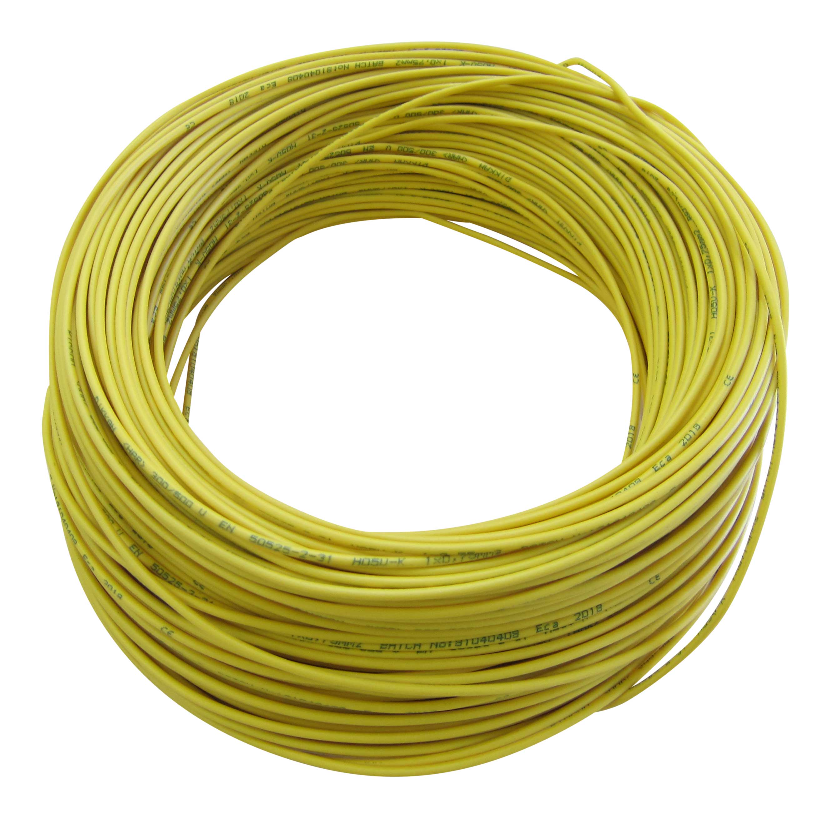 Bild von 0,29€/m KFZ LKW Kabel Litze Leitung Flexible FLRy 0,5mm² 20m Gelb M. in Germany