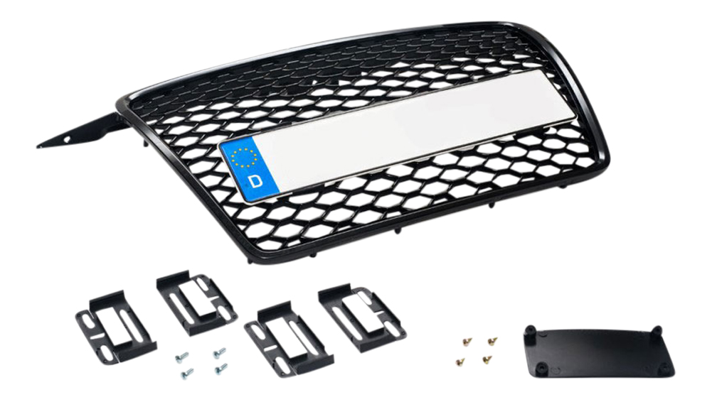 Bild von Kühlergrill Sportgrill Waben Schwarz Kennzeichenhalter für Audi A3 8P 8PA